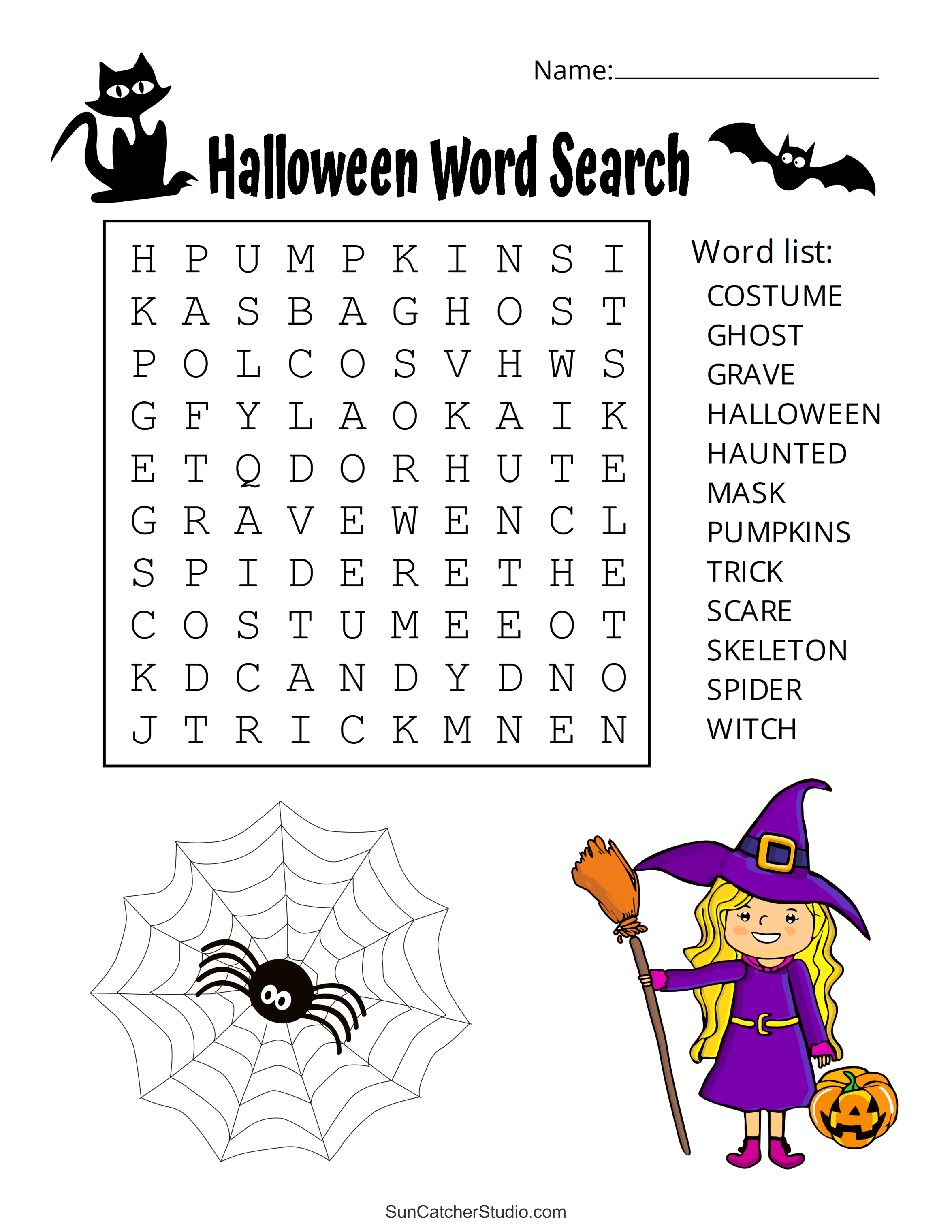 halloween word search (free printable puzzles) – free printables